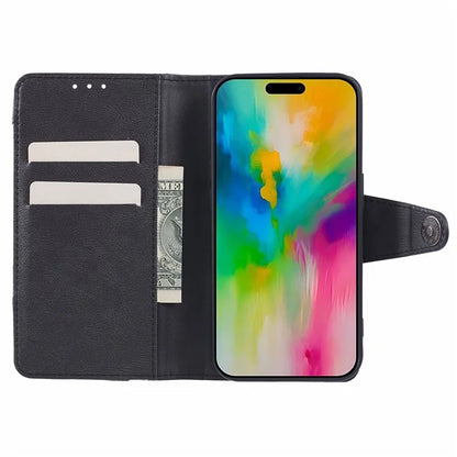For iPhone 16 Pro Max Case Flip Stand Leather Splicing Phone Cover
