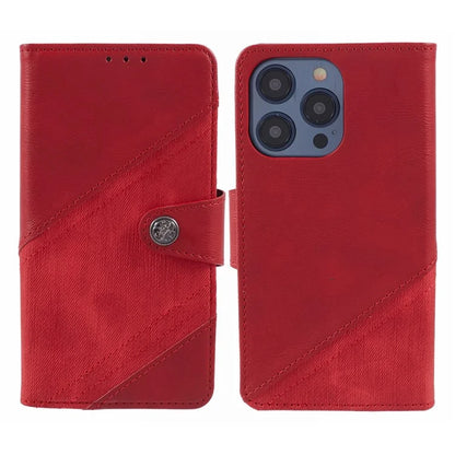 For iPhone 16 Pro Max Case Flip Stand Leather Splicing Phone Cover