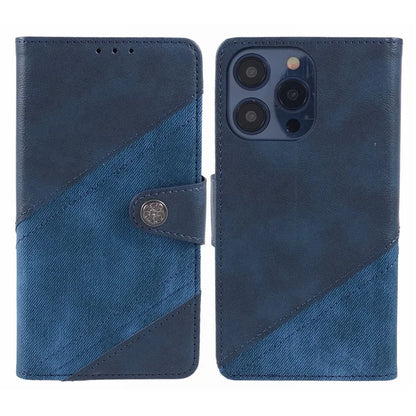 For iPhone 16 Pro Max Case Flip Stand Leather Splicing Phone Cover
