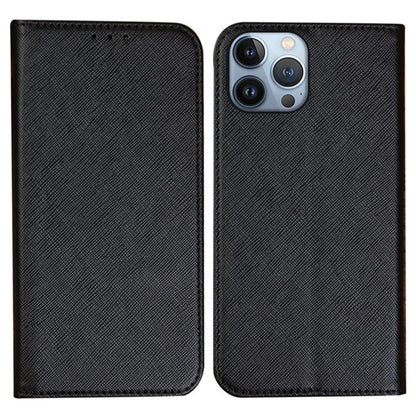 For iPhone 16 Pro Max Case Magnetic Closure Cross Texture PU Leather Phone Cover
