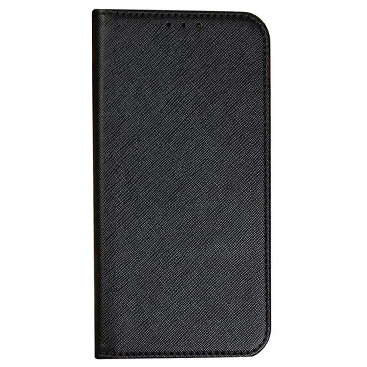 For iPhone 16 Pro Max Case Magnetic Closure Cross Texture PU Leather Phone Cover