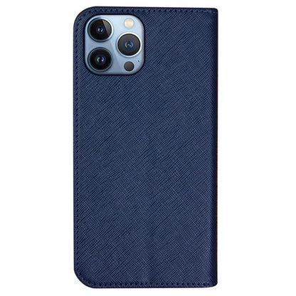 For iPhone 16 Pro Max Case Magnetic Closure Cross Texture PU Leather Phone Cover