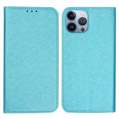 For iPhone 16 Pro Max Case Magnetic Closure Cross Texture PU Leather Phone Cover