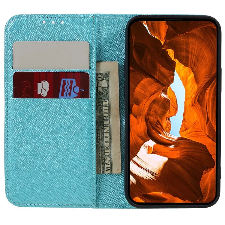 For iPhone 16 Pro Max Case Magnetic Closure Cross Texture PU Leather Phone Cover