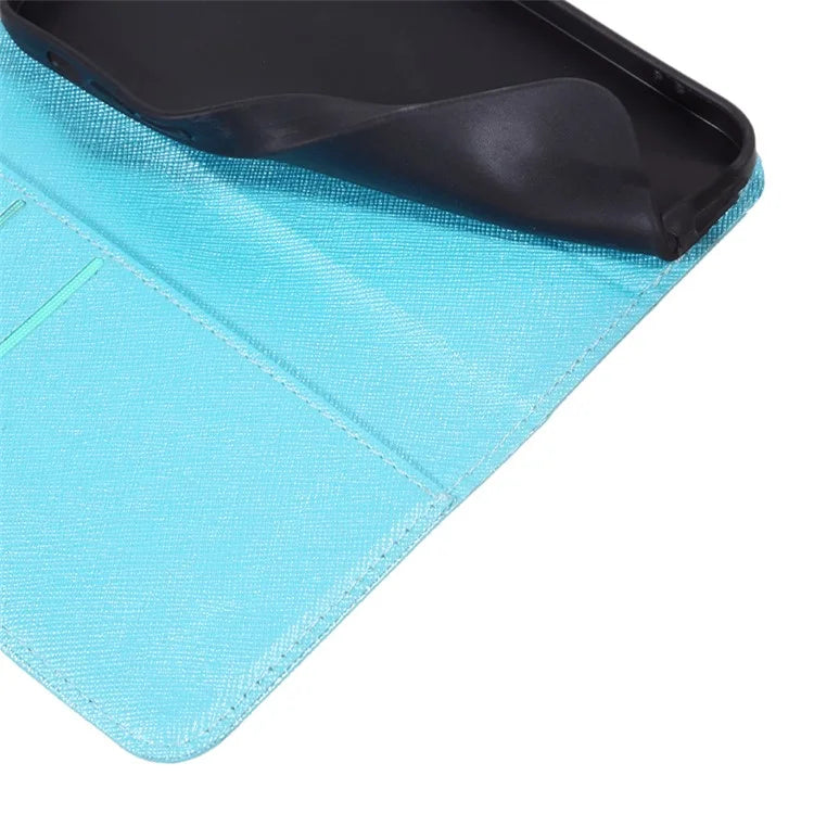 For iPhone 16 Pro Max Case Magnetic Closure Cross Texture PU Leather Phone Cover