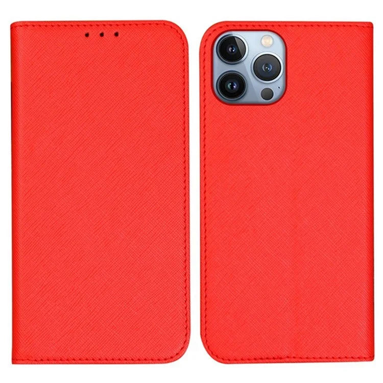 For iPhone 16 Pro Max Case Magnetic Closure Cross Texture PU Leather Phone Cover