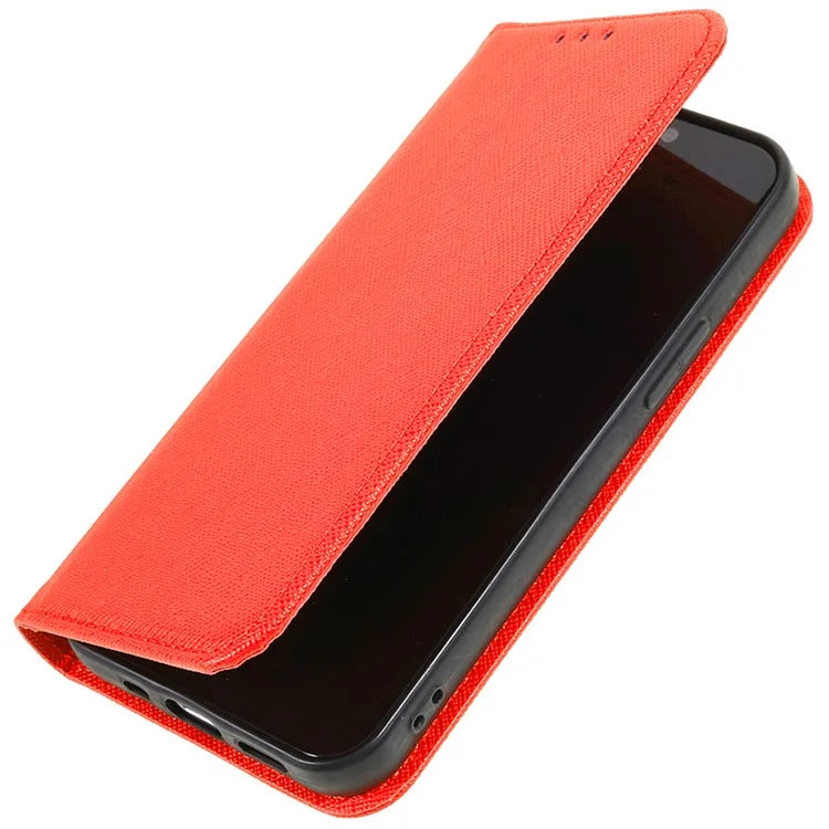 For iPhone 16 Pro Max Case Magnetic Closure Cross Texture PU Leather Phone Cover