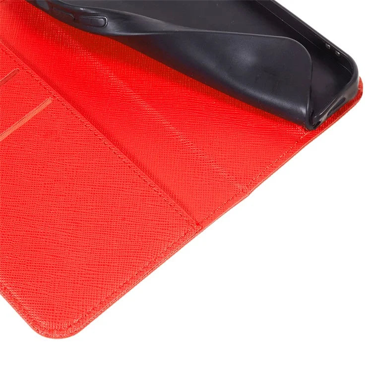 For iPhone 16 Pro Max Case Magnetic Closure Cross Texture PU Leather Phone Cover