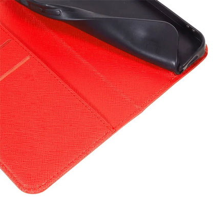 For iPhone 16 Pro Max Case Magnetic Closure Cross Texture PU Leather Phone Cover