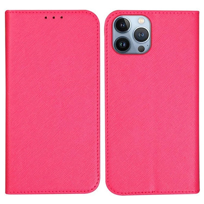 For iPhone 16 Pro Max Case Magnetic Closure Cross Texture PU Leather Phone Cover