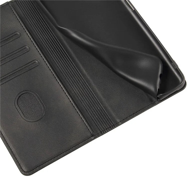 For iPhone 16 Pro Case Leather Phone Cover Strong Magnetic Card Holder