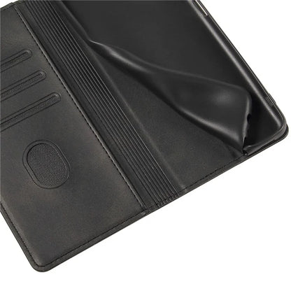 For iPhone 16 Pro Case Leather Phone Cover Strong Magnetic Card Holder