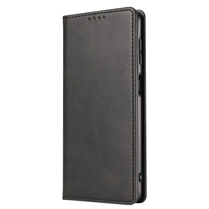 For iPhone 16 Pro Case Leather Phone Cover Strong Magnetic Card Holder