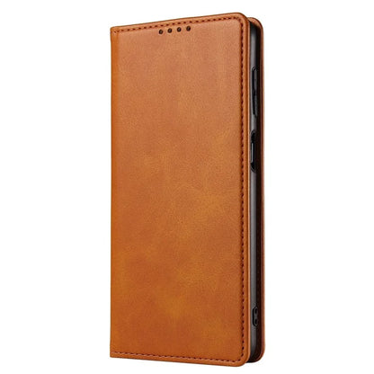For iPhone 16 Pro Case Leather Phone Cover Strong Magnetic Card Holder