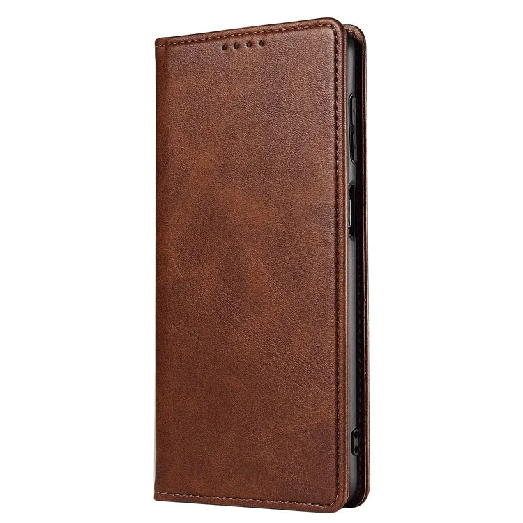For iPhone 16 Pro Case Leather Phone Cover Strong Magnetic Card Holder