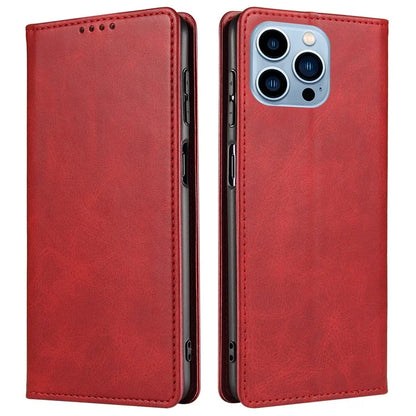 For iPhone 16 Pro Case Leather Phone Cover Strong Magnetic Card Holder