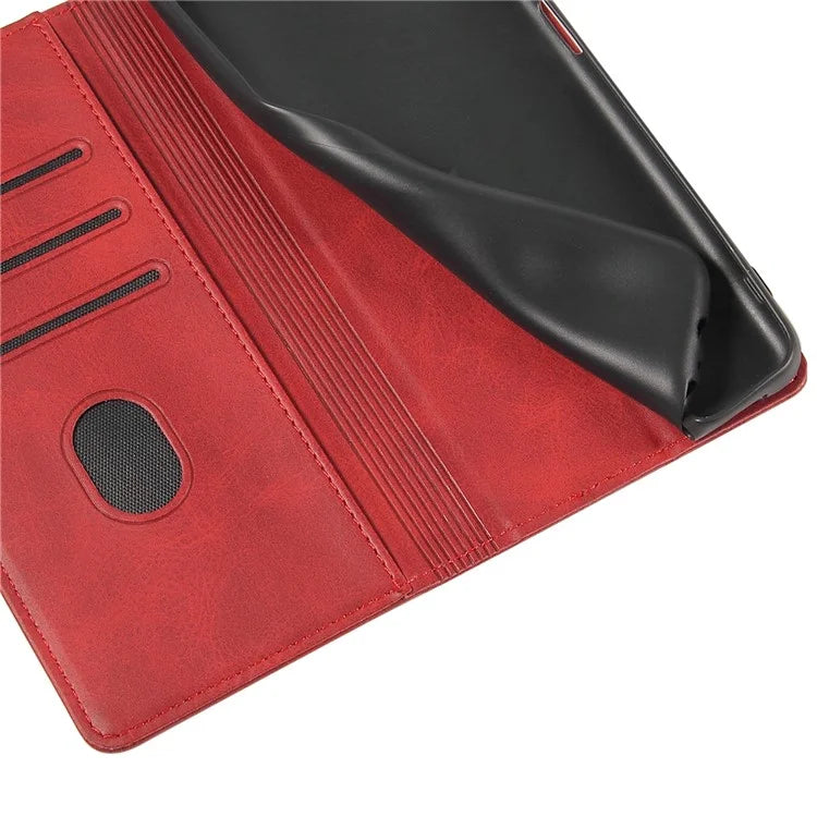 For iPhone 16 Pro Case Leather Phone Cover Strong Magnetic Card Holder