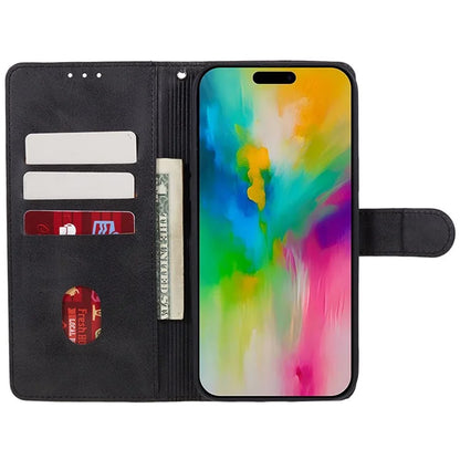 For iPhone 16 Pro Case PU Leather Wallet Calf Texture Phone Cover