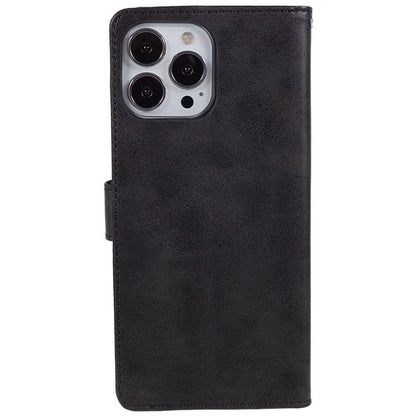 For iPhone 16 Pro Case PU Leather Wallet Calf Texture Phone Cover