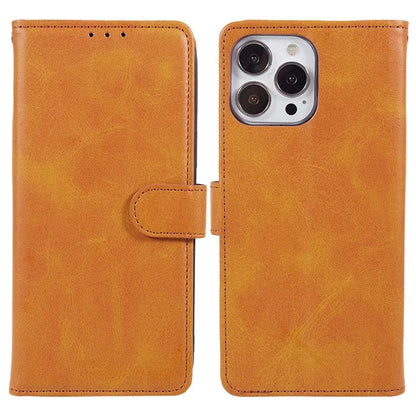 For iPhone 16 Pro Case PU Leather Wallet Calf Texture Phone Cover