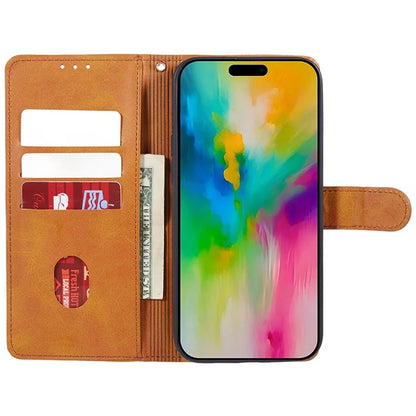 For iPhone 16 Pro Case PU Leather Wallet Calf Texture Phone Cover
