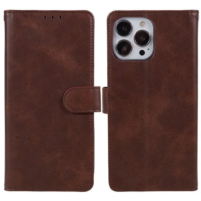 For iPhone 16 Pro Case PU Leather Wallet Calf Texture Phone Cover