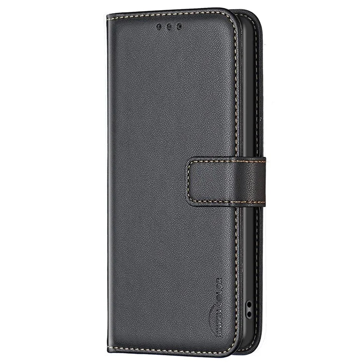 BINFEN COLOR BF17 For Realme C63 4G / C61 4G Leather Case Wallet Stand Phone Cover