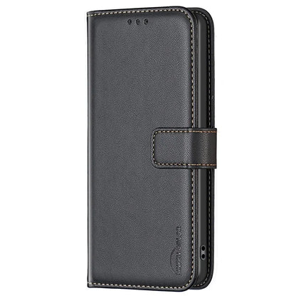 BINFEN COLOR BF17 For Realme C63 4G / C61 4G Leather Case Wallet Stand Phone Cover