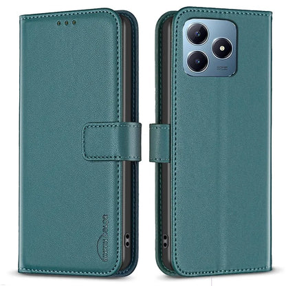 BINFEN COLOR BF17 For Realme C63 4G / C61 4G Leather Case Wallet Stand Phone Cover