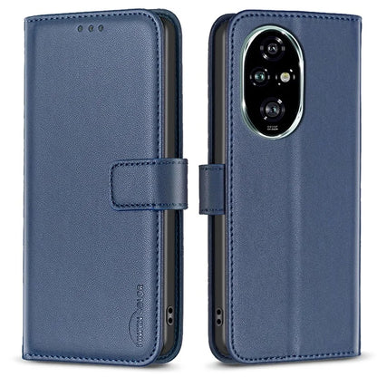BINFEN COLOR BF17 For Honor 200 Pro 5G Wallet Case PU Leather Flip Phone Cover