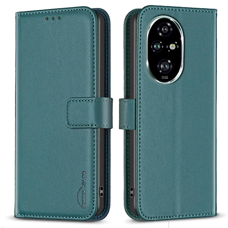 BINFEN COLOR BF17 For Honor 200 Pro 5G Wallet Case PU Leather Flip Phone Cover