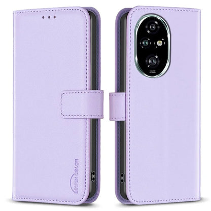 BINFEN COLOR BF17 For Honor 200 Pro 5G Wallet Case PU Leather Flip Phone Cover