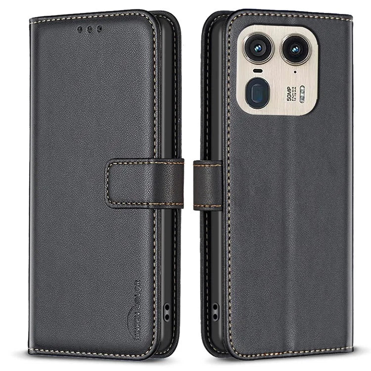 BINFEN COLOR BF17 For Motorola Edge 50 Ultra 5G / Moto X50 Ultra 5G Case Full Protection Leather Phone Cover