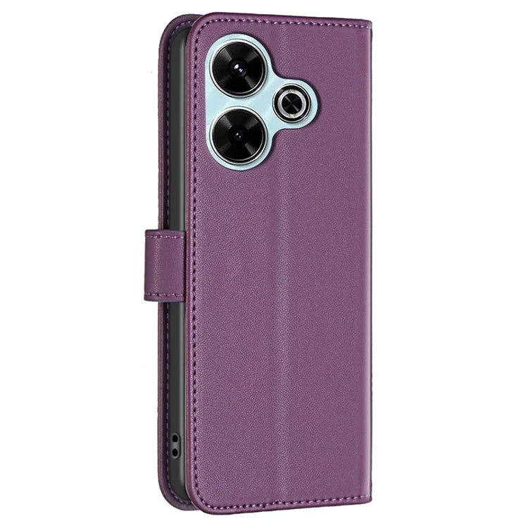 BINFEN COLOR BF17 For Xiaomi Redmi 13 4G / Poco M6 4G Case Wallet Stand Leather Phone Cover