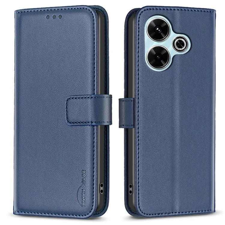 BINFEN COLOR BF17 For Xiaomi Redmi 13 4G / Poco M6 4G Case Wallet Stand Leather Phone Cover