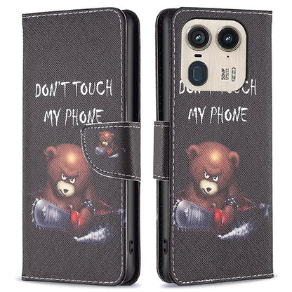 For Motorola Edge 50 Ultra 5G / Moto X50 Ultra 5G Case Leather Phone Cover Pattern Printing