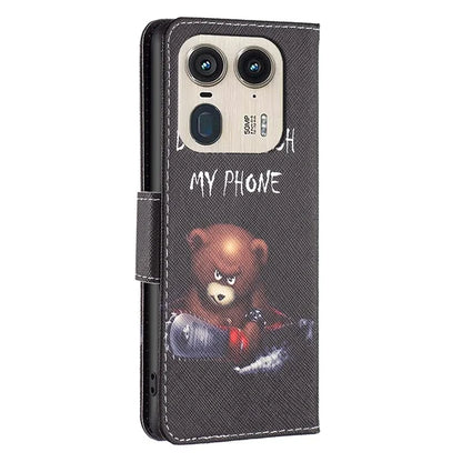 For Motorola Edge 50 Ultra 5G / Moto X50 Ultra 5G Case Leather Phone Cover Pattern Printing