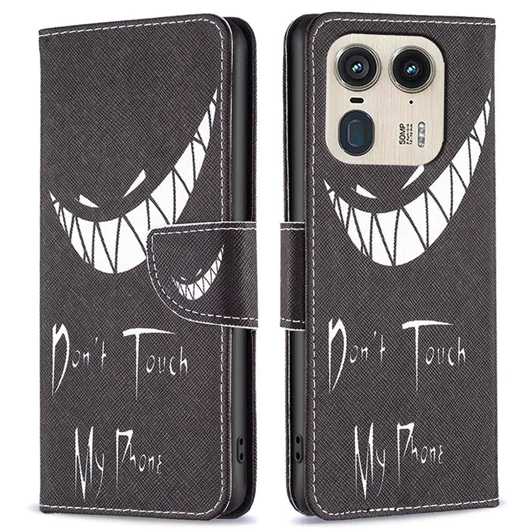 For Motorola Edge 50 Ultra 5G / Moto X50 Ultra 5G Case Leather Phone Cover Pattern Printing