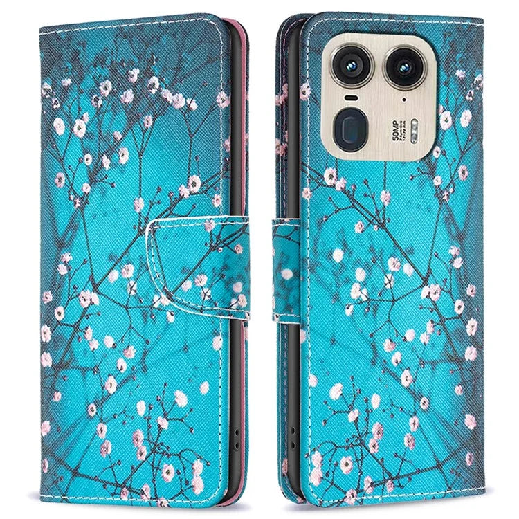 For Motorola Edge 50 Ultra 5G / Moto X50 Ultra 5G Case Leather Phone Cover Pattern Printing
