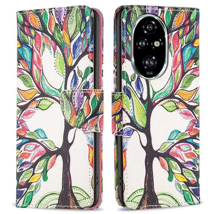 For Honor 200 Pro 5G Case PU Leather Pattern Phone Cover Scratchproof Protect