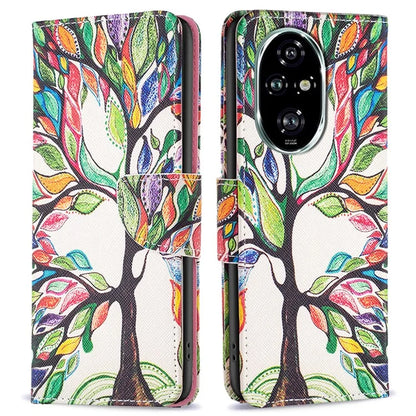 For Honor 200 Pro 5G Case PU Leather Pattern Phone Cover Scratchproof Protect