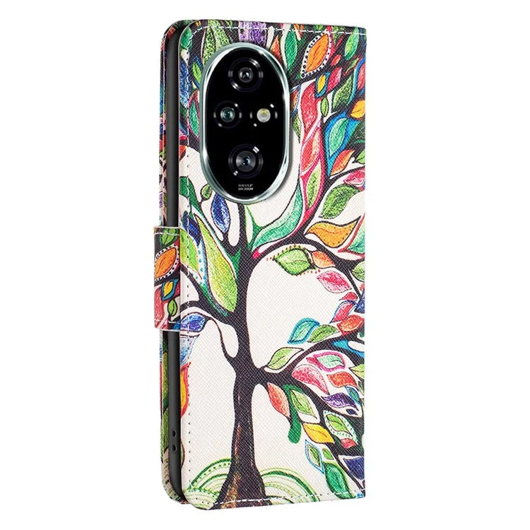 For Honor 200 Pro 5G Case PU Leather Pattern Phone Cover Scratchproof Protect
