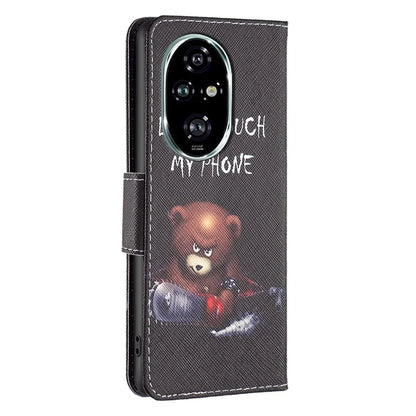 For Honor 200 Pro 5G Case PU Leather Pattern Phone Cover Scratchproof Protect