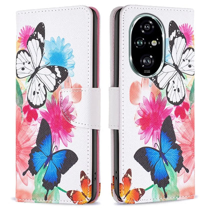 For Honor 200 Pro 5G Case PU Leather Pattern Phone Cover Scratchproof Protect