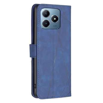 BINFEN COLOR BF05 For Realme C61 4G / C63 4G Case Geometric PU Leather Phone Cover with Magnetic Clasp