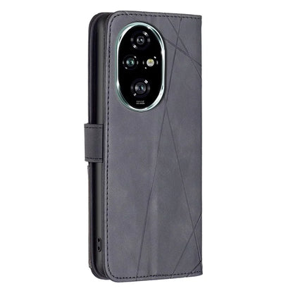 BINFEN COLOR BF05 For Honor 200 Pro 5G Case Geometric PU Leather Phone Cover Shockproof Wallet