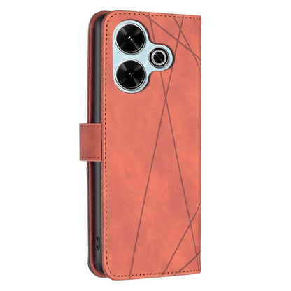 BINFEN COLOR BF05 For Xiaomi Redmi 13 4G / Poco M6 4G Leather Case Geometric Phone Cover