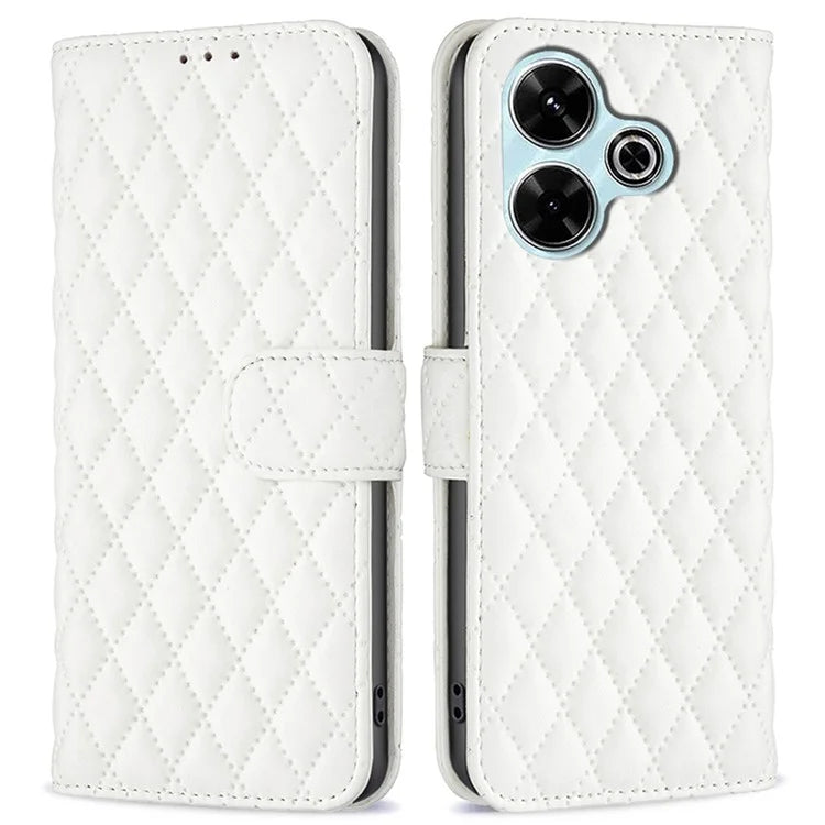 BINFEN COLOR BF Style-14 For Xiaomi Redmi 13 4G / Poco M6 4G Leather Case Wallet Phone Cover