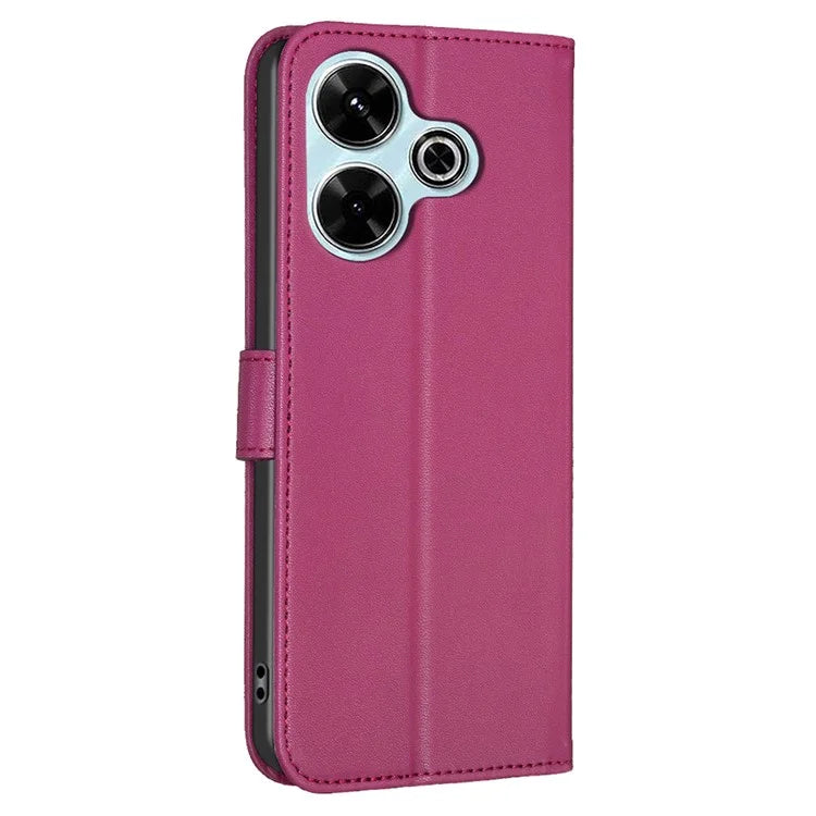 For Xiaomi Redmi 13 4G / Poco M6 4G Case Wallet Leather Phone Cover Lucky Clover Imprinting