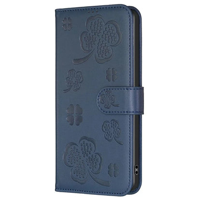 For Xiaomi Redmi 13 4G / Poco M6 4G Case Wallet Leather Phone Cover Lucky Clover Imprinting